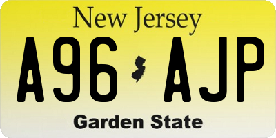 NJ license plate A96AJP