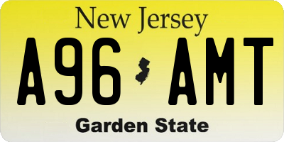 NJ license plate A96AMT