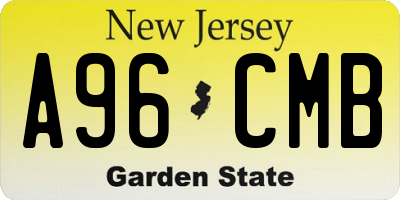 NJ license plate A96CMB