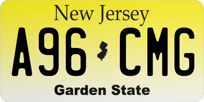 NJ license plate A96CMG
