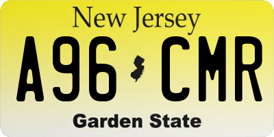NJ license plate A96CMR