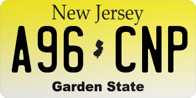 NJ license plate A96CNP