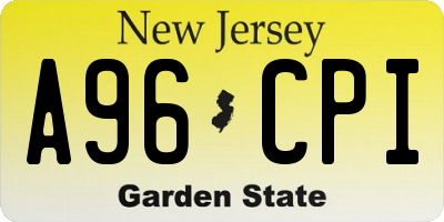 NJ license plate A96CPI
