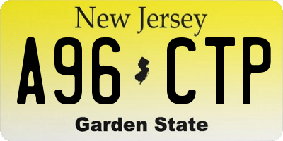 NJ license plate A96CTP