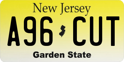 NJ license plate A96CUT