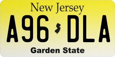 NJ license plate A96DLA
