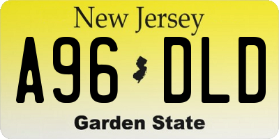NJ license plate A96DLD