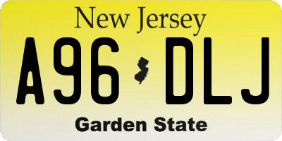 NJ license plate A96DLJ