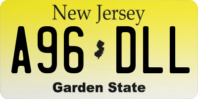 NJ license plate A96DLL