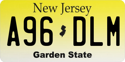 NJ license plate A96DLM