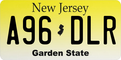 NJ license plate A96DLR