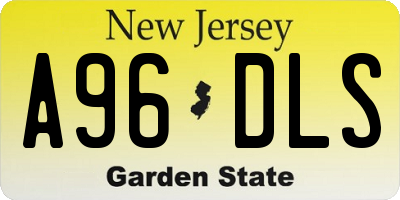 NJ license plate A96DLS