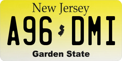 NJ license plate A96DMI