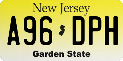 NJ license plate A96DPH