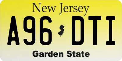 NJ license plate A96DTI