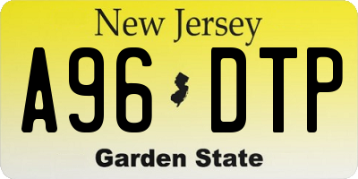 NJ license plate A96DTP