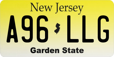 NJ license plate A96LLG