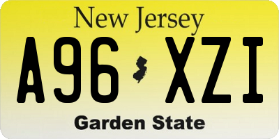 NJ license plate A96XZI