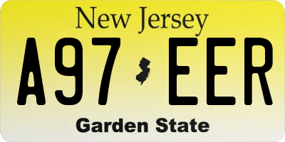 NJ license plate A97EER