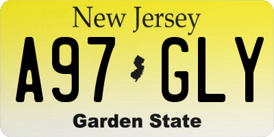 NJ license plate A97GLY