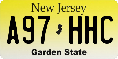 NJ license plate A97HHC
