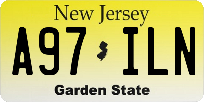 NJ license plate A97ILN
