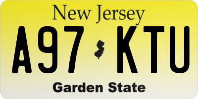 NJ license plate A97KTU