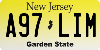 NJ license plate A97LIM