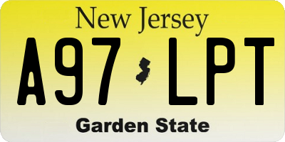NJ license plate A97LPT