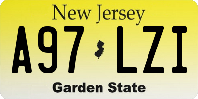 NJ license plate A97LZI