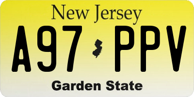 NJ license plate A97PPV