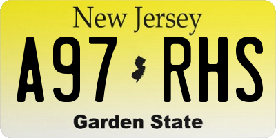 NJ license plate A97RHS
