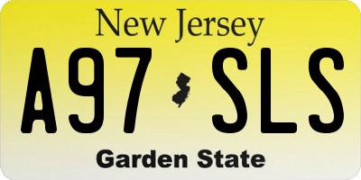 NJ license plate A97SLS