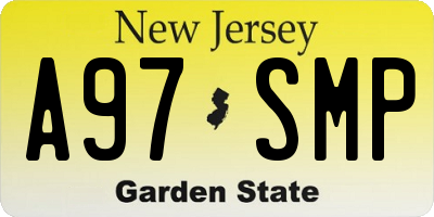 NJ license plate A97SMP