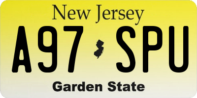 NJ license plate A97SPU