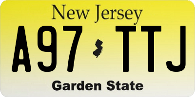 NJ license plate A97TTJ