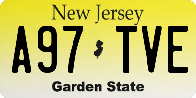 NJ license plate A97TVE