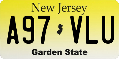 NJ license plate A97VLU
