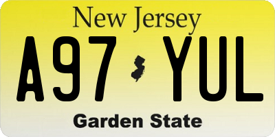 NJ license plate A97YUL