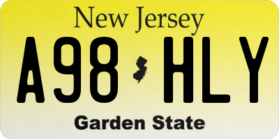 NJ license plate A98HLY