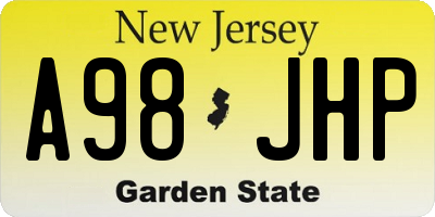 NJ license plate A98JHP