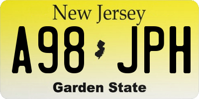 NJ license plate A98JPH