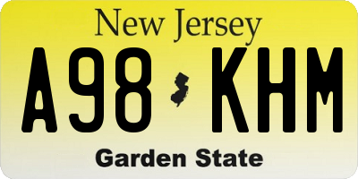 NJ license plate A98KHM