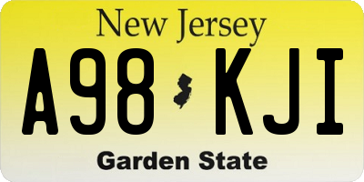 NJ license plate A98KJI