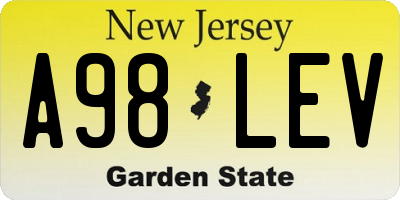 NJ license plate A98LEV