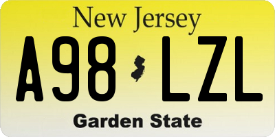 NJ license plate A98LZL