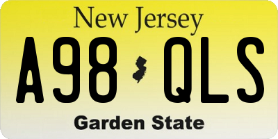 NJ license plate A98QLS