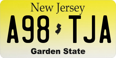 NJ license plate A98TJA