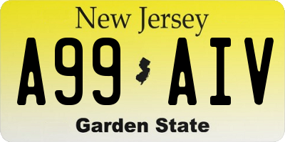 NJ license plate A99AIV