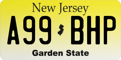 NJ license plate A99BHP